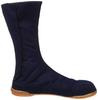 Works Homme "Fuga" Sewn-on Tabi Socks with Resin Toe Cap, 8-Piece Set, Men's Size 150-8, Navy, Size 25.5 Cm