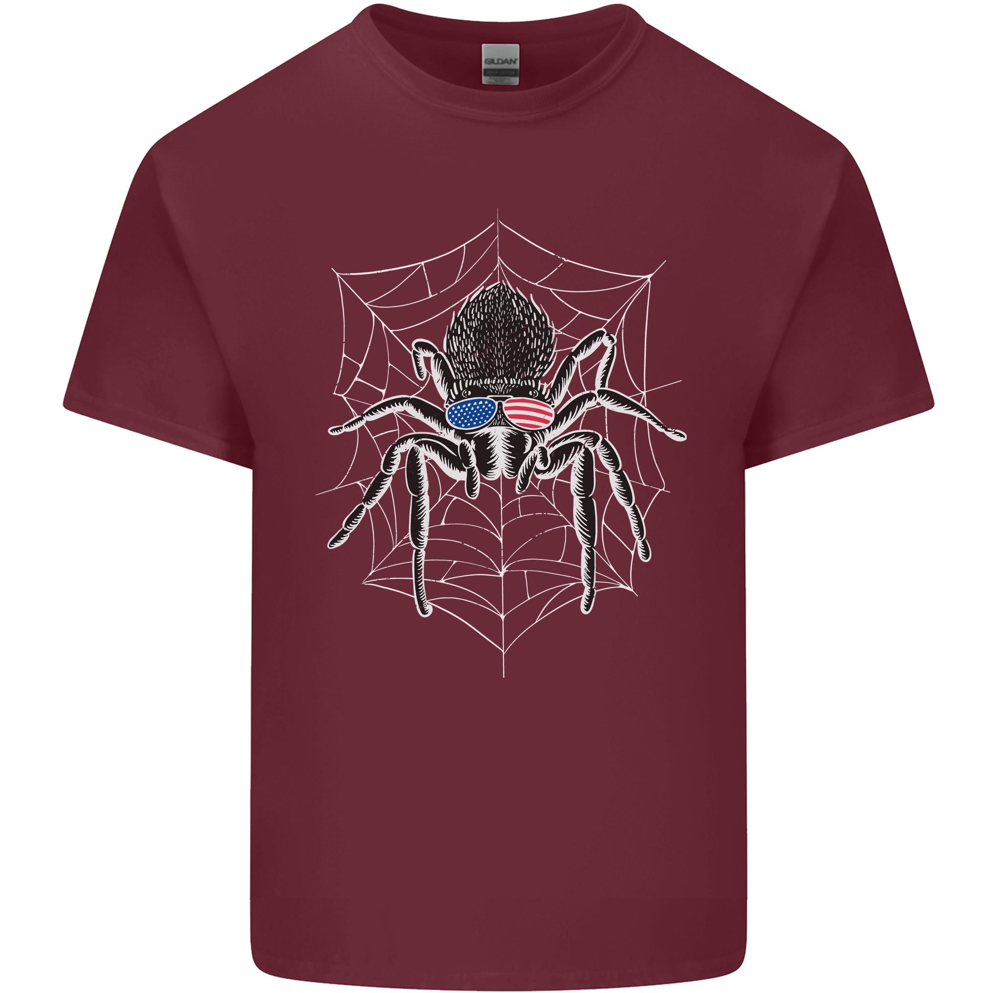 USA Spider American Flag Unisexs Light Cotton TShirt S