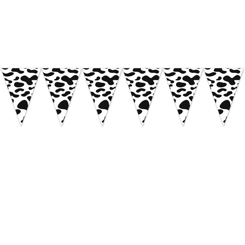 Cow Party Tableware Set: Plates, Cups, Napkins, Tablecloth & Bunting Decorations for Birthday Celebrations