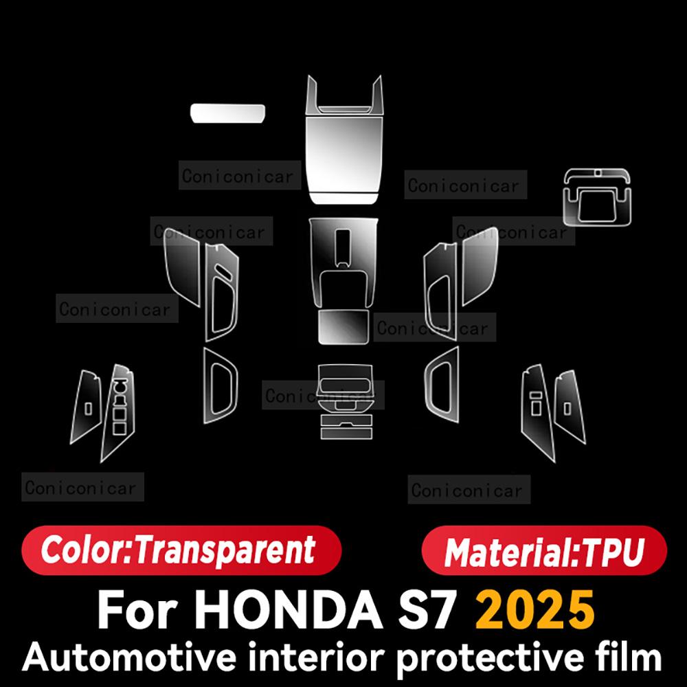 

For HONDA S7 2025 Car Interior Protection Anti-Scratch TPU Film trument Center Control Navigation Screen Accessories Right rudder