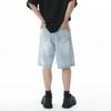 Vintage Pánské Džíny High Streets Široké Kalhoty Pánské Letní Baggy Džíny Džínové Šortky Streetwear Délka Ke Kolenům Krátké