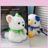 Scarf Cute Fox Seagull Cartoon Animal Plush Doll Pendant For Decoration Bag