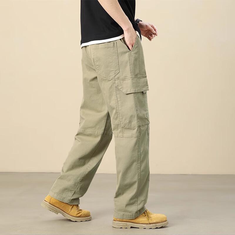JEEP Men's Loose Fit Wide Leg Cargo Pants