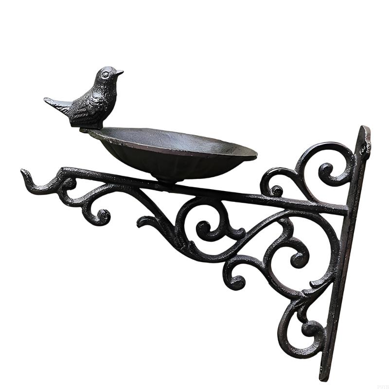 Nordic Styles Cast Iron Bird Feeder Wall Mounted Wild Bird Feeding Station Ornaments For Garden Balcony Yard Decoration P9YB