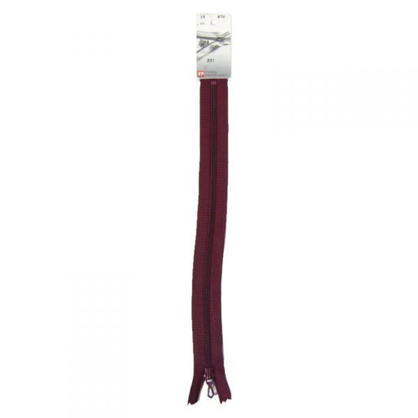 Fermeture Éclair non séparable - Prym - Z51 - 10 cm - Bordeaux - Nylon spiralé 4 mm