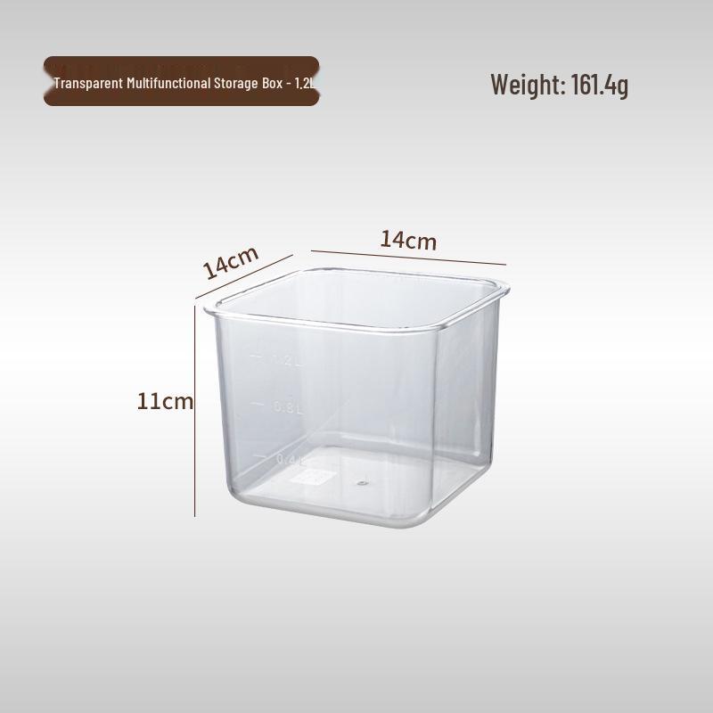 PC Acrylic Flip-top Jam Box with Lid for Milk Tea Shops - Transparent Sectional Tray for Pearl, Coconut Jelly, and Seasonings