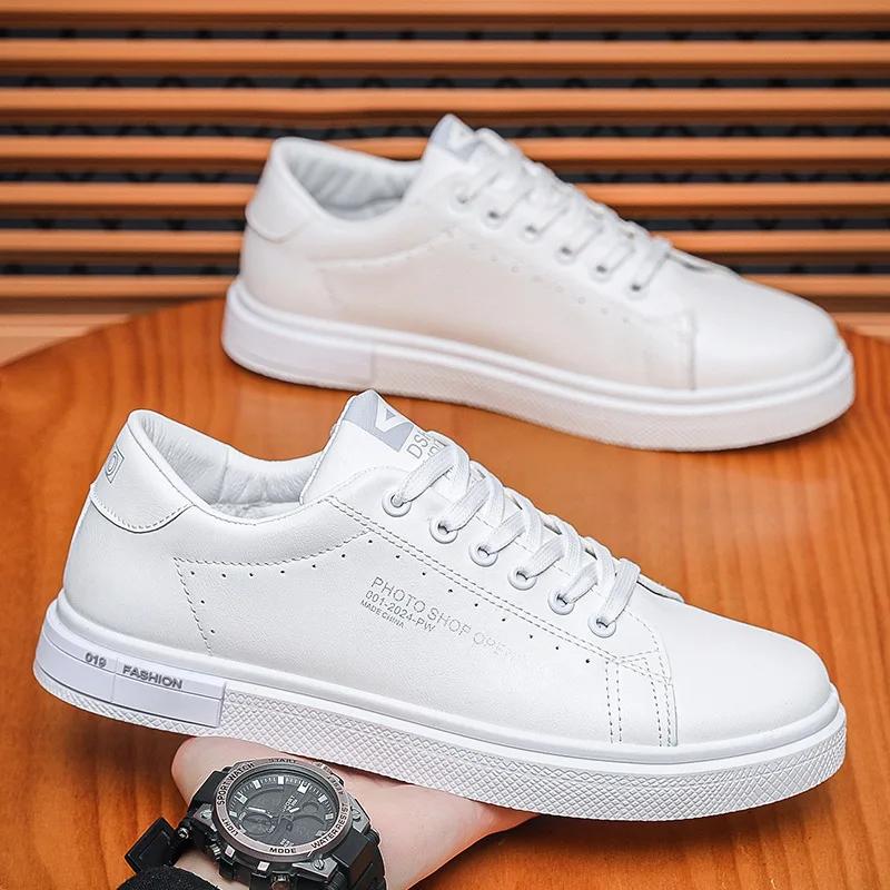 

Кожаные мужские туфли для скейтбординга, повседневная обувь на платформе, мягкие кроссовки для ходьбы, дышащие, легкие, для бега, теннисные туфли 44