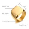 Bague chevalière Pinky pour hommes, bracelet orné en acier inoxydable, bijoux masculins