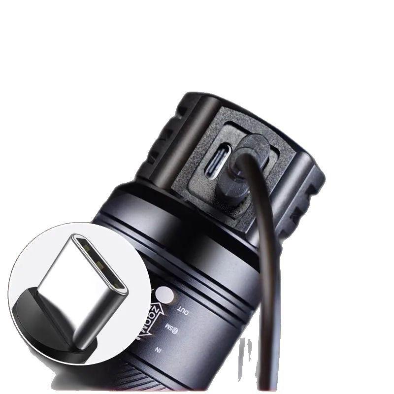 Rechargeable High-Power Flashlight: Emergency Outdoor Lighting with Ultra-Long Battery Life