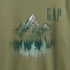 Gap Unisex Print Logo Fleece Crewneck Sweatshirt