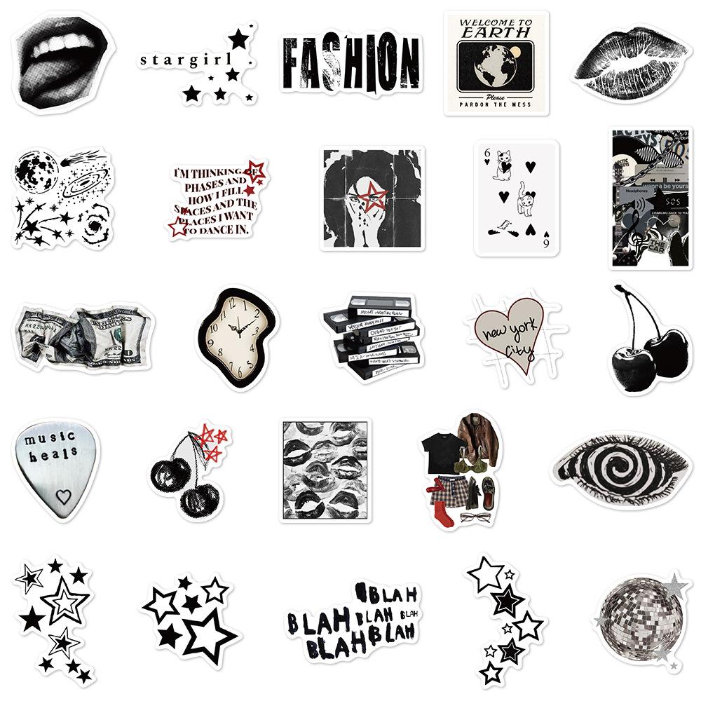 50Pcs/Set Downtown Y2K Girls Art Series 03 Waterproof Stickers DIY Fashion Doodle Decals Stickers