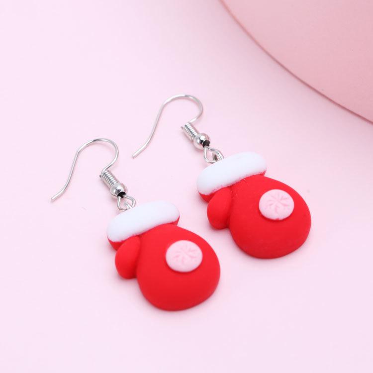 2025 new Fashion Lovely Stud Earrings Family Christmas Tree Snowman Santa Claus Elk Cartilage Earring New Years Gift Jewerly