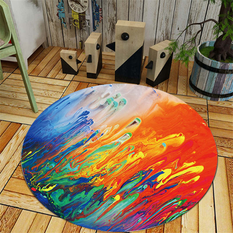 

Круглые коврики с принтами новинки и ужасов. Украсьте коврик и коврик в комнате дома. 40cm