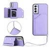 For Oppo Reno12 5G (Global) Case Card Holder Kickstand Skin-Touch Phone Cover with Wrist Strap
