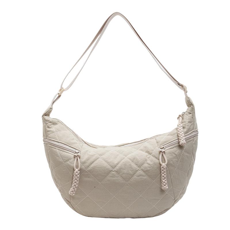 

Женская сумка хобо, легкая сумка через плечо, большая вместимость, сумка через плечо бежевый