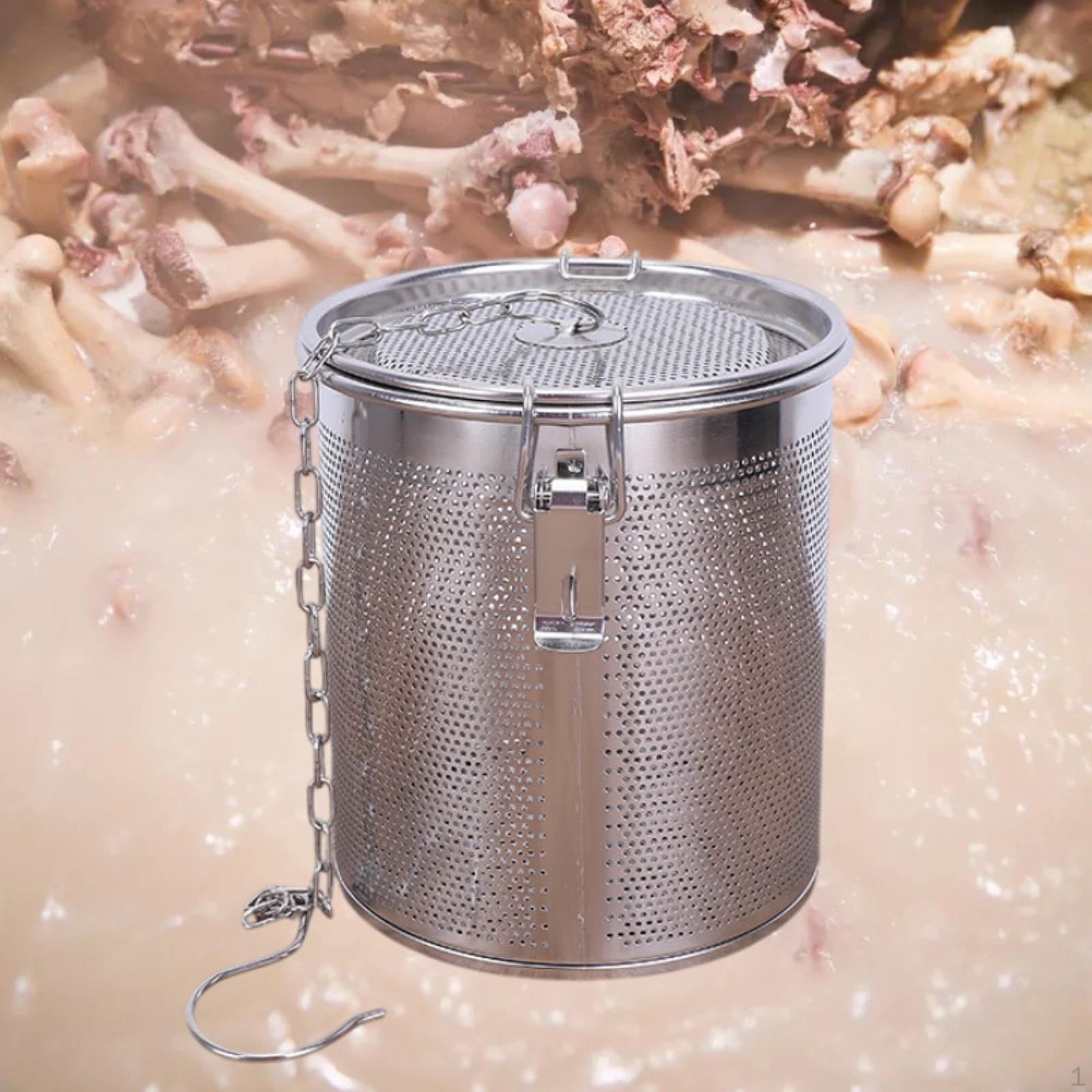 

Фильтр для специй, приправ, супов, разделительная корзина с цепочным крючком, сито для чая 16x16cm