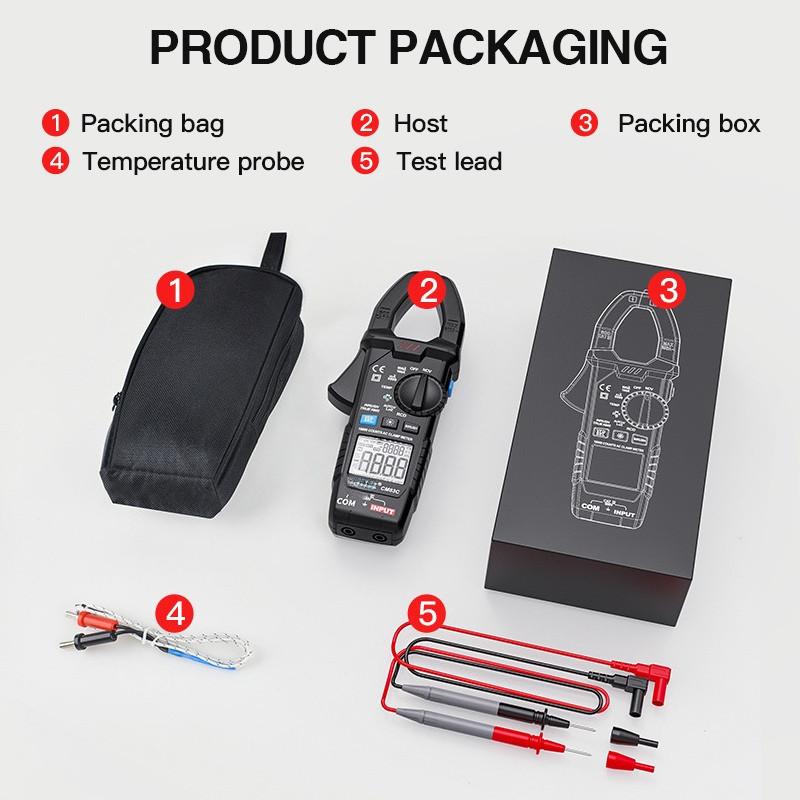 Digitaler Klemmmultimeter AC DC Stromzange Voltmeter Intelligentes Anti-Brennen Hohe Präzision Multimeter