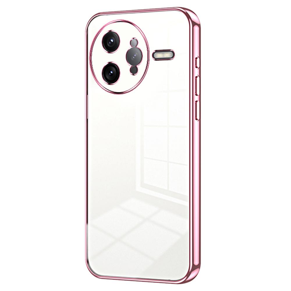 

Для Xiaomi Poco F7 Ultra 5G/Redmi K80 Pro 5G Чехол Гальванизированная рамка Мягкий ТПУ чехол для телефона Pink