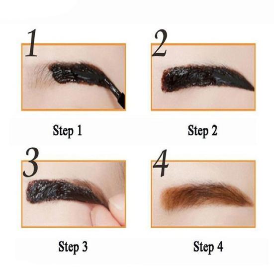 Wine Bottle Peel Off Eyebrow Gel Enhancer Lasting Non-smudge Dyeing Brow Cream