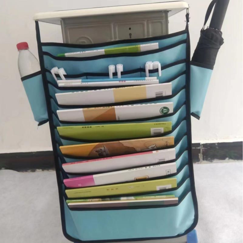 Oxford Stoff Buchhalter für Schreibtischseite Hängende Organizer Tasche Student Schulbedarf Aufbewahrungstasche Klassenzimmer Schreibtischzubehör