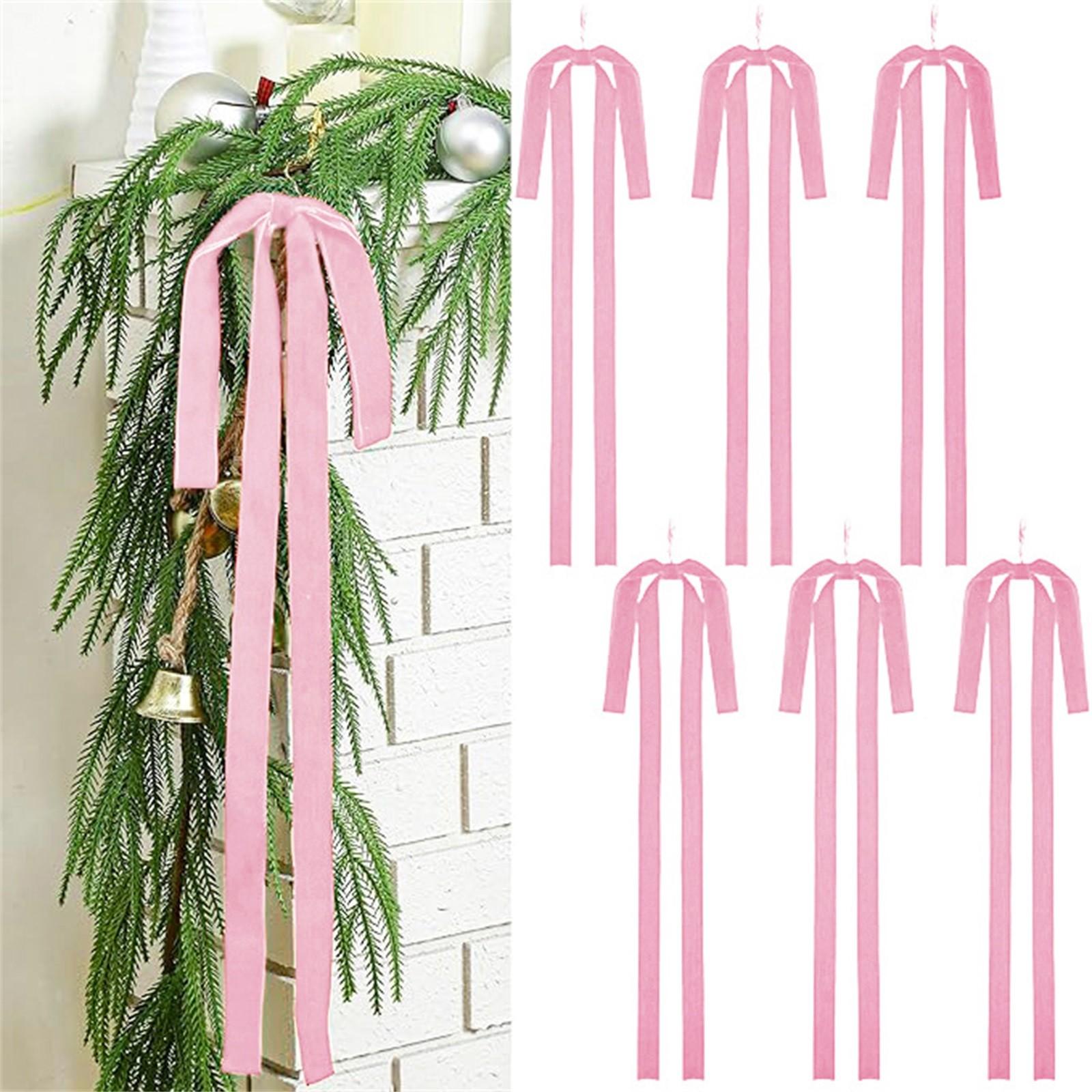 

Бархатный бант, подвеска для украшения, бант для украшения рождественской атмосферы, рождественские украшения One Size