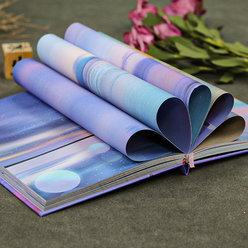 Diário Fofo Estilo Retrô Coreano para Estudantes - Páginas Coloridas, Caderno Grosso