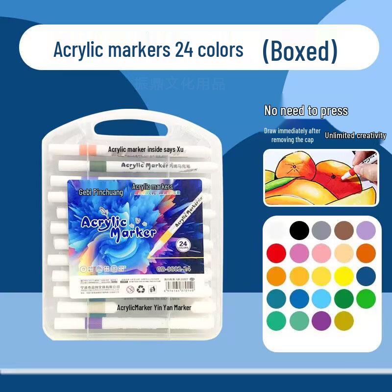 

Набор акриловых маркеров с мягким наконечником, 80 цветов - Не оставляющие пятен, не растекающиеся, накладываемые друг на друга акварельные ручки для детей