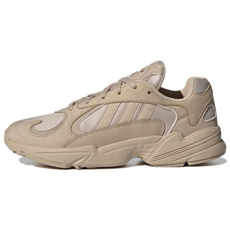 Adidas Originals Yung-1 Mesh Synthetic Leather Retro Sports Durable Low-Top Lifestyle Shoes Unisex Sneakers Light-Gray Brown GW9480