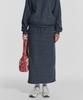 Minasu Terry Fleece Long Skirt_Charcoal