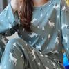 Long-Sleeved Pyjamas Female Autumn and Winter Korean Version of The Women's Homewear Cute Cartoon Girl Sleepwear