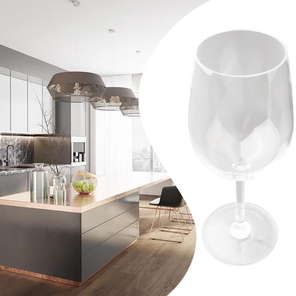 Transparent Plastic Wine Goblet Shatterproof and for Bars and Home Use