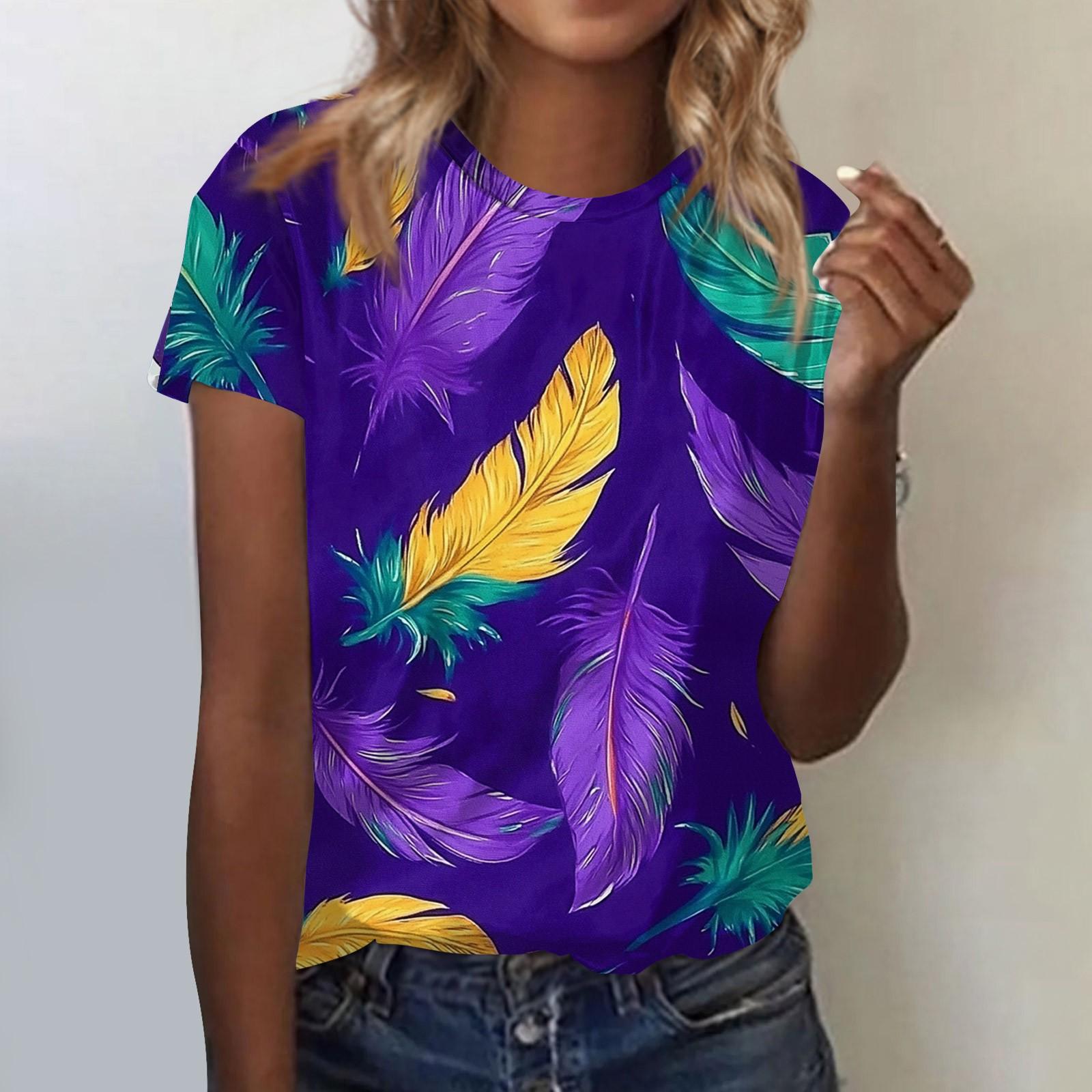 

Жіноча модна повсякденна карнавальна футболка з круглим вирізом і короткими рукавами XXXL