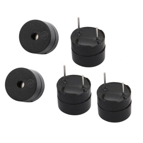 uxcell 5pcs 12x9mm 5V 30-40dB Industrial Active Electronic Alarm Buzzer