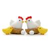 A Small and Fresh Chicken Family, A Brooding Chicken, A Hen, A Chick, An Egg Figurine, A Micro-landscape Gardening Scene Figurine