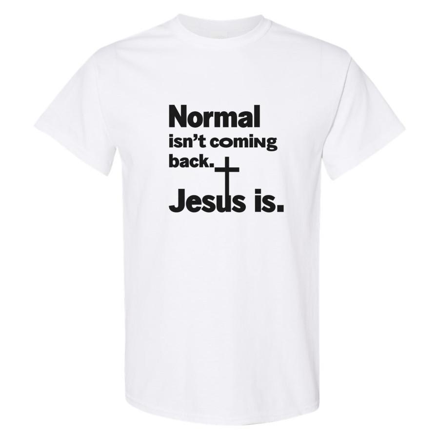 Normal Isn t Coming Back Jesus Is Vintage Christian Faith Cross T Shirt Tee Gift S