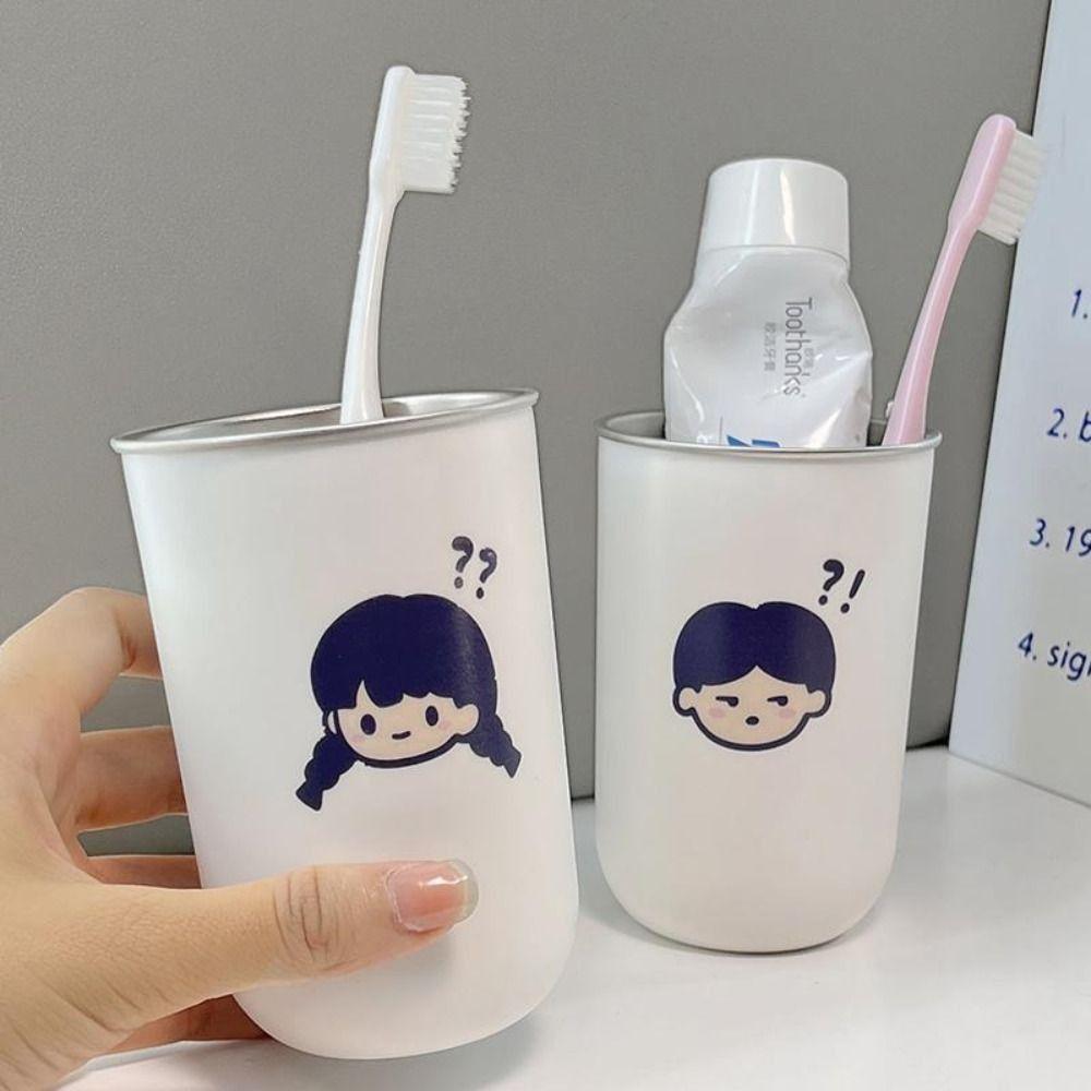

Cartoon Couple Toothbrush Cup Cute Rinse Cup Creative Mouthwash Cup Gift Girl