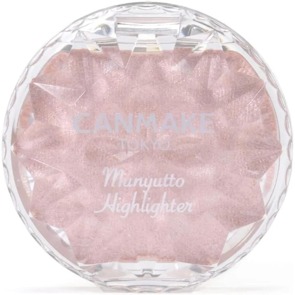 CANMAKE Munyutto Highlighter 02 Rose Quartz Highlighter Pink Vivid Glow (3 pieces) 2