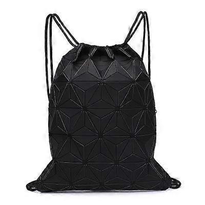Neue Damen Rucksack mit Kordelzug Holografischer Rucksack Damen Leuchtender Geometrischer Rucksack Für Teenager Mädchen Schultasche Strand Bao Tasche