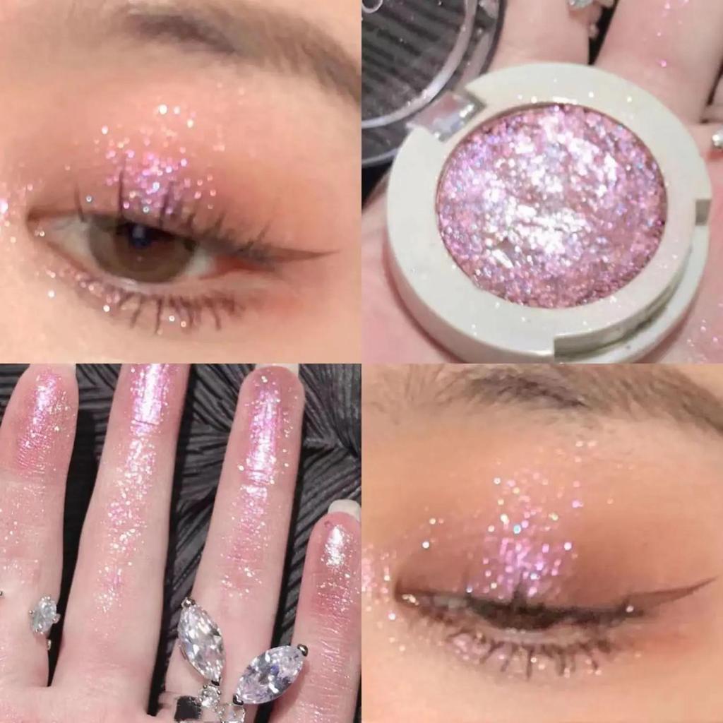 Glitter Eyeshadow Pearlescent Highlighter Powder Makeup Diamond Eye Shadow Palette Bright Shiny Eye Makeup Cosmetics