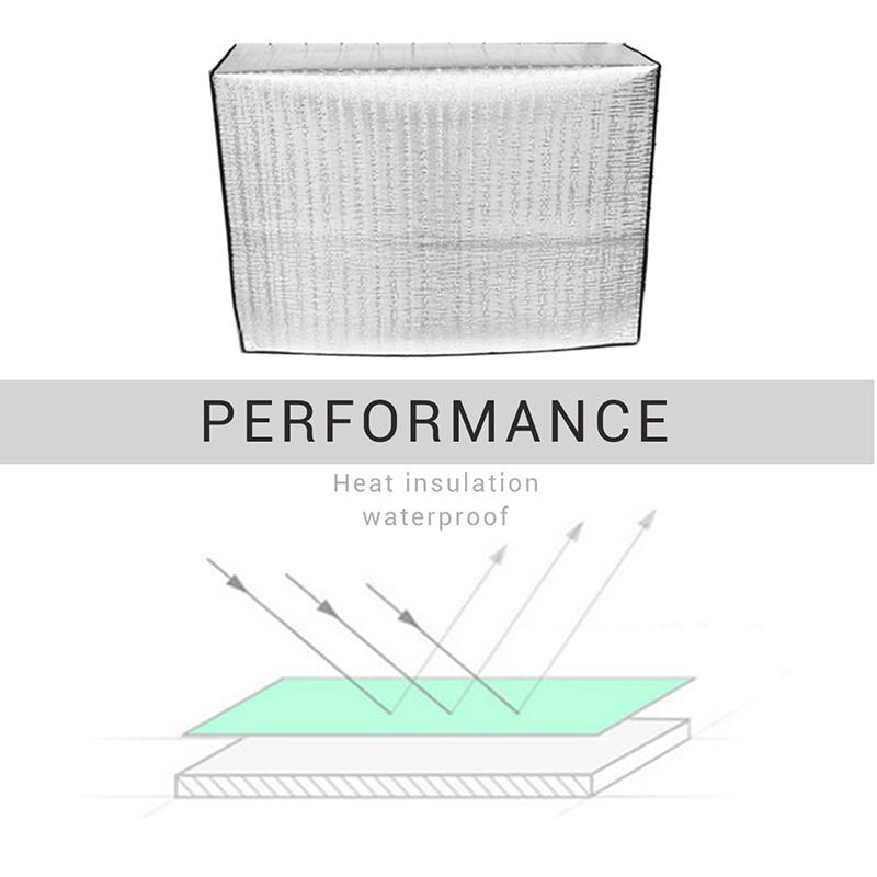 Laser Metal Aluminum Foil Air Conditioner Outdoor Unit Cover Protector Sunshade Rainproof Dustproof AC External Machine
