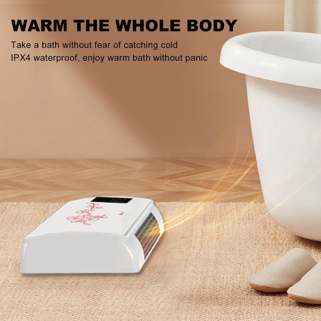 Wall Mounted Air Conditioner Mini Electric Heating Machine with Remote Control for Bedroom Bathroom Living Room