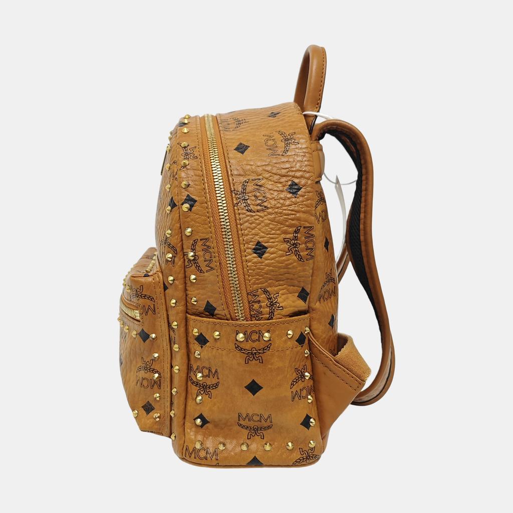 [Pre-Owned] Studded Monogram Print Faux Leather Mini Backpack - Good #1RTZ1QD