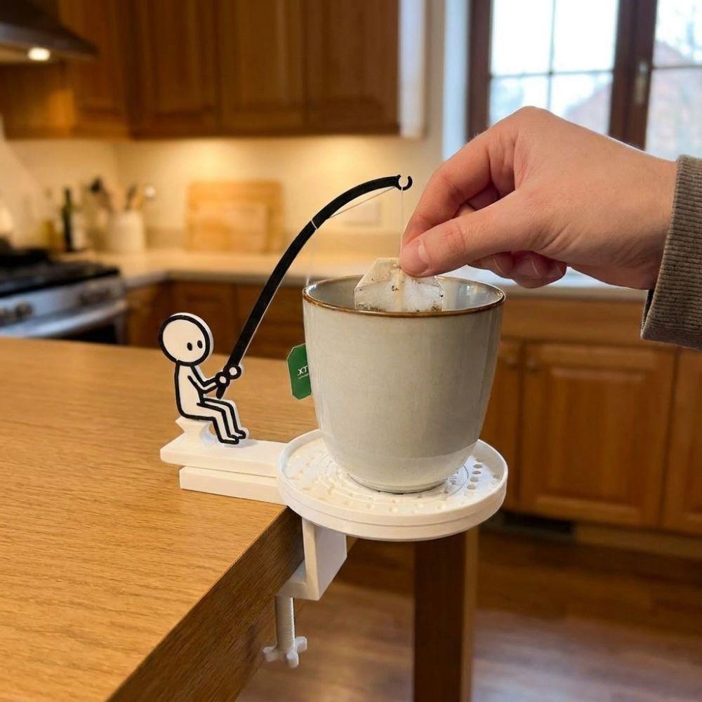 Tragbarer Teebeutel-Fixierclip Hitzebeständiger Teebeutel-Infuser-Hänger Küchengebrauch