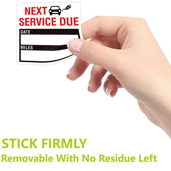 Reminder Sticker Removable Convenient Waterproof Next Service Due Sticker for Car