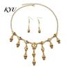 Dark Aesthetic Pendant Earrings Halloween Skull Jewelry Set for Women, Tassel Necklace & Dangle Earrings, Punk Gothic Accessories Costume Party Alloy