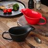 Ceramic Gravy Boats Seasoning Pot Steak Plate Black Pepper Tomato Sauce Cup Steak Sauce Pot Ceramic Steak Sauce Bucket Tableware