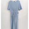 Shop   Women Round String Flare Short Sleeve Dress Beige Ara Wdr 3165