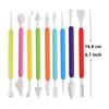 9-Piece Colorful Pottery Sculpting & Modeling Tools Set with 18 Heads