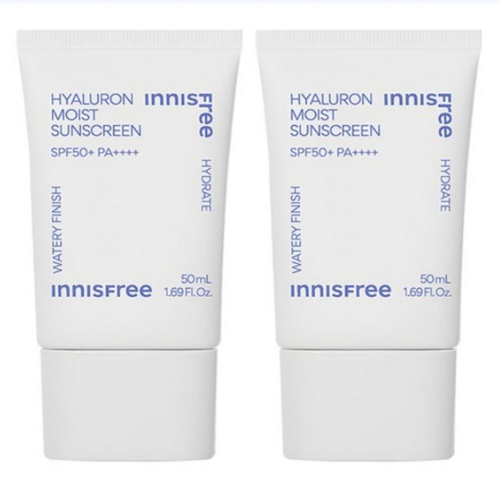 Innisfree Hyaluron Moist Sunscreen SPF50+ PA++++ 50ml × 2 (Twin Pack)