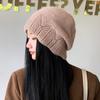 Damen Solid Hat Mode Herbst/Winter Pullover Hut Patch Paar Ski Warme Mütze Hip Hop Mode Strickmütze